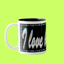 I love black cats mug mugs