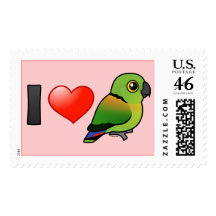 I Love Black-collared Lovebirds Stamps