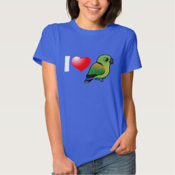 I Love Black-collared Lovebirds Women's Basic T-Shirt