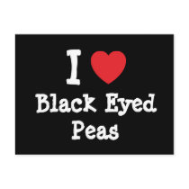 I love Black Eyed Peas heart T-Shirt postcards