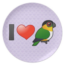 I Love Black-headed Parrots Party Plates