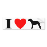 I Love Black &amp; Tan Coonhounds Bumper Sticker