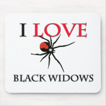 I Love Black Widows Mouse Mat