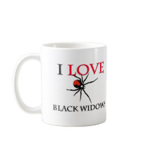 I Love Black Widows Mug