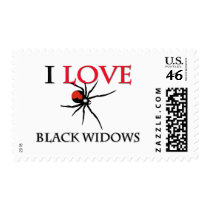 I Love Black Widows Stamps
