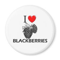 I Love Blackberries magnets