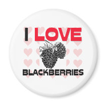 I Love Blackberries magnets