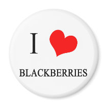 I Love Blackberries magnets