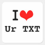 I Love blah blah(3~5 letters) stickers