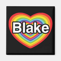I love Blake: rainbow heart Magnet