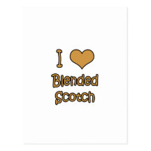 I Love Blended Scotch Postcards