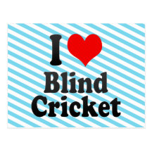 I love Blind Cricket Post Cards