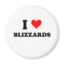 I Love Blizzards Fridge Magnets