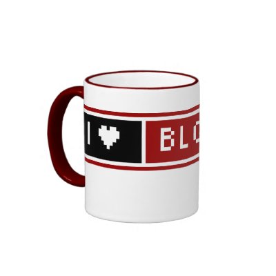 I love Blogging Blog Button Mug by elisaemme