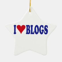 I Love Blogs Christmas Ornaments