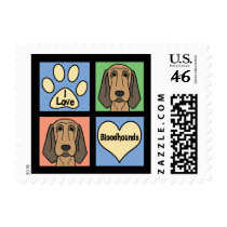 I Love Bloodhounds postage by dogcartoons I Love Bloodhounds postage