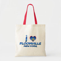 I love Bloomville, New York Canvas Bags