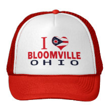 I love Bloomville, Ohio Hats