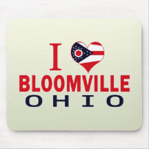 I love Bloomville, Ohio Mouse Pads