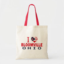 I love Bloomville, Ohio Tote Bags