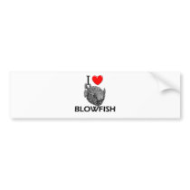 I Love Blowfish bumper stickers by foodshirts I Love Blowfish bumper stickers