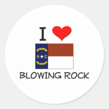 I Love Blowing Rock North Carolina Round Stickers