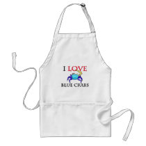 I Love Blue Crabs aprons