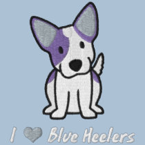 I Love Blue Heelers embroidered shirts