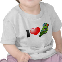 I Love Blue-naped Parrots Tees