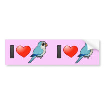 I Love Blue Quakers Bumper Stickers