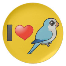 I Love Blue Quakers Dinner Plates