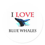 I Love Blue Whales stickers