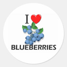 I Love Blueberries Sticker