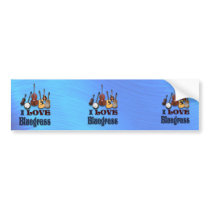 I LOVE BLUEGRASS-BUMPER STICKER