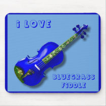 I LOVE BLUEGRASS FIDDLE-MOUSEPAD