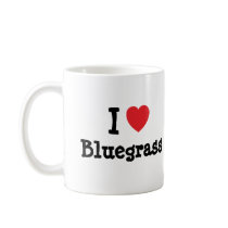 I love Bluegrass heart custom personalized mugs