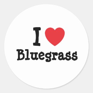 I love Bluegrass heart custom personalized Stickers