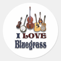 I LOVE BLUEGRASS -STICKER