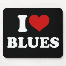 I Love Blues Mousepads