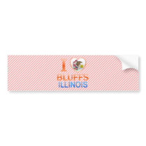 I Love Bluffs, IL Bumper Sticker
