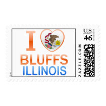 I Love Bluffs, IL Postage