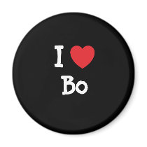 I love Bo heart custom personalized magnets