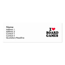 I love board games business card