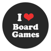 I Love Board Games Tshirt stickers