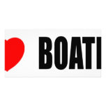 I Love Boating Customized Photo Card