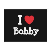 I love Bobby heart custom personalized Postcard