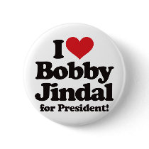 I Love Bobby Jindal for President Pin
