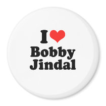 I Love Bobby Jindal Refrigerator Magnets