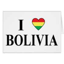 I Love Bolivia Greeting Cards
