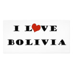I Love Bolivia Custom Photo Card